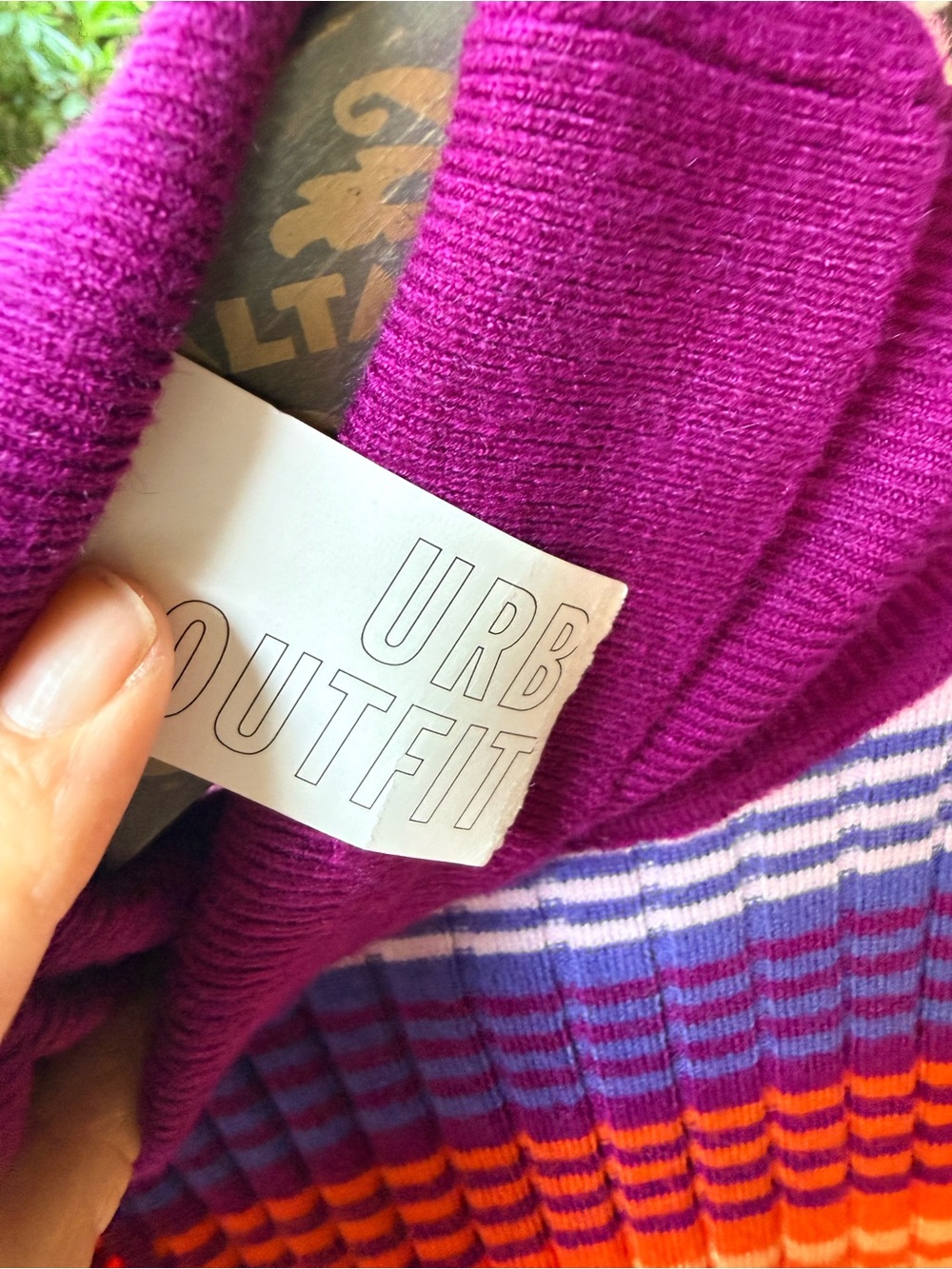 Urban Outfitters Striped Ribbed Tank in Purple, Orange, Yellow - Picture 4 of 7